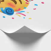 Grappig Emoticon Feestje Cadeaupapier (Hoek)