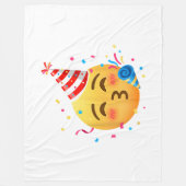 Grappig Emoticon Feestje Fleece Deken (Voorkant)