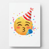 Grappig Emoticon Feestje Fotoplaat (voorkant)
