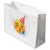 Grappig Emoticon Feestje Groot Cadeauzakje (Achterkant Gekanteld)