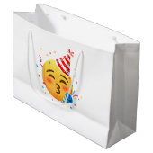 Grappig Emoticon Feestje Groot Cadeauzakje (Voorkant Gekanteld)