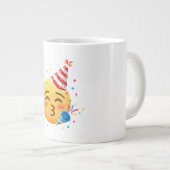 Grappig Emoticon Feestje Grote Koffiekop (Voorkant rechts)