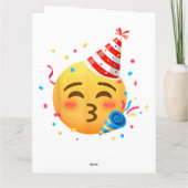 Grappig Emoticon Feestje Kaart (Achterkant)