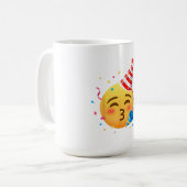 Grappig Emoticon Feestje Koffiemok (Voorkant links)