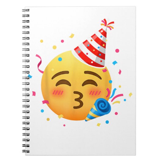Grappig Emoticon Feestje Notitieboek (Voorkant)