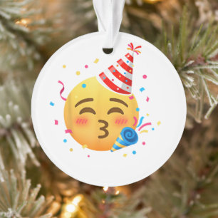 Grappig Emoticon Feestje Ornament