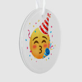 Grappig Emoticon Feestje Ornament (voorkant)