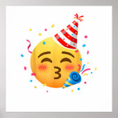 Grappig Emoticon Feestje Poster (Voorkant)
