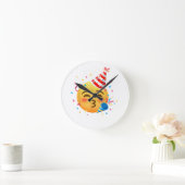 Grappig Emoticon Feestje Ronde Klok (Huis)