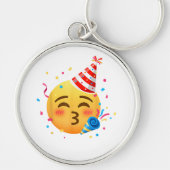 Grappig Emoticon Feestje Sleutelhanger (Voorkant)