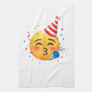 Grappig Emoticon Feestje Theedoek
