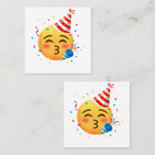 Grappig Emoticon Feestje Vierkante Visitekaartje
