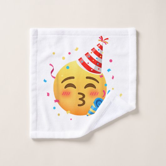 Grappig Emoticon Feestje Washandje (Wasdoekje)