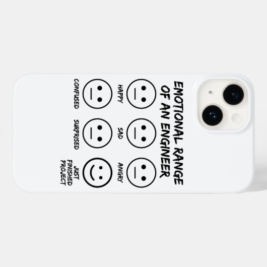 Grappig emotioneel bereik van een engineer fan gez Case-Mate iPhone case (Achterkant (horizontaal))