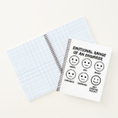 Grappig emotioneel bereik van een engineer fan gez notitieboek (Binnen)