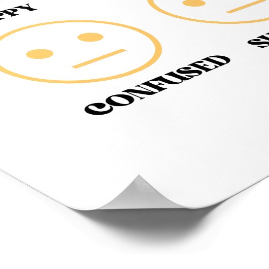 Grappig emotioneel bereik van een ingenieur poster (Hoek)