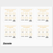 Grappig emotioneel bereik van een ingenieur vierkante sticker (Vel)