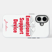 Grappig Emotioneel Steunapparaat met Naam Wit Case-Mate iPhone Case (Achterkant (horizontaal))