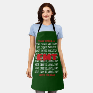 Grappig EMT Alert Custom CNA/LPN/MD/PA/RN/RT/NP Schort