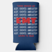 Grappig EMT Alert Custom CNA/LPN/MD/PA/RN/RT/NP Seltzer Blikjeskoeler (Achterkant)