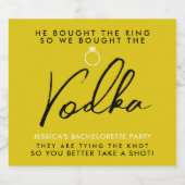 Grappig en Chic Afscheid van de Meisjes Likeurfles Etiket (Enkel label)