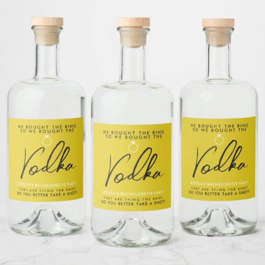 Grappig en Chic Meidenavakantiefeest Likeurfles Etiket (Flessen)