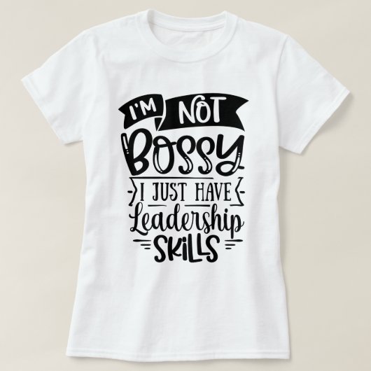Grappig en cool als ik niet bossy white ben t-shirt (Design voorkant)