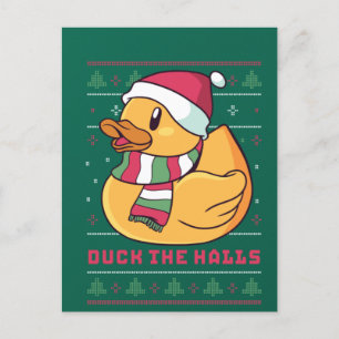 Grappig en Cute Duck Puns Merry Kerstmis Duck Briefkaart