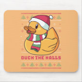 Grappig en Cute Duck Puns Merry Kerstmis Duck Muismat (Voorkant)