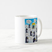 Grappig en Cute Penguin van de maand. Koffiemok (Voorkant rechts)