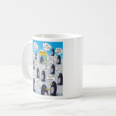 Grappig en Cute Penguin van de maand. Koffiemok (Voorkant links)