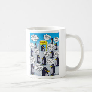 Grappig en Cute Penguin van de maand. Koffiemok
