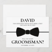 Grappig en Elegant Custom Groomsman Proposal Kaart (Voorkant / Achterkant)