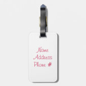 Grappig en euforisch lieveheersbeestje bagagelabel (Achterkant verticaal)