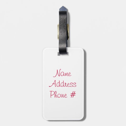 Grappig en euforisch lieveheersbeestje bagagelabel (Achterkant verticaal)