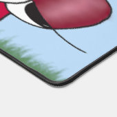 Grappig en euforisch lieveheersbeestje bureaumat (Hoek)