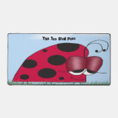 Grappig en euforisch lieveheersbeestje bureaumat (Voorkant)