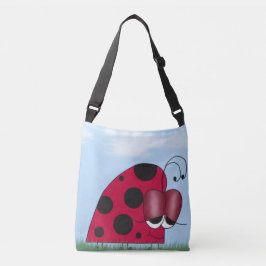 Grappig en euforisch lieveheersbeestje crossbody tas