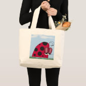 Grappig en euforisch lieveheersbeestje grote tote bag (Voorkant (product))