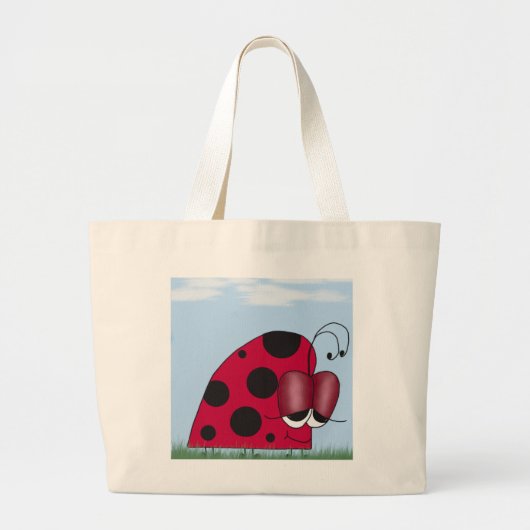 Grappig en euforisch lieveheersbeestje grote tote bag (Voorkant)