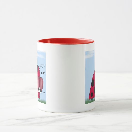 Grappig en euforisch lieveheersbeestje mok (Midden)