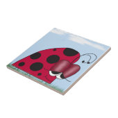 Grappig en euforisch lieveheersbeestje tegeltje (Zijkant)