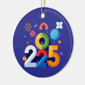 Grappig en grappig grafisch ontwerp 2025 keramisch ornament (Links)