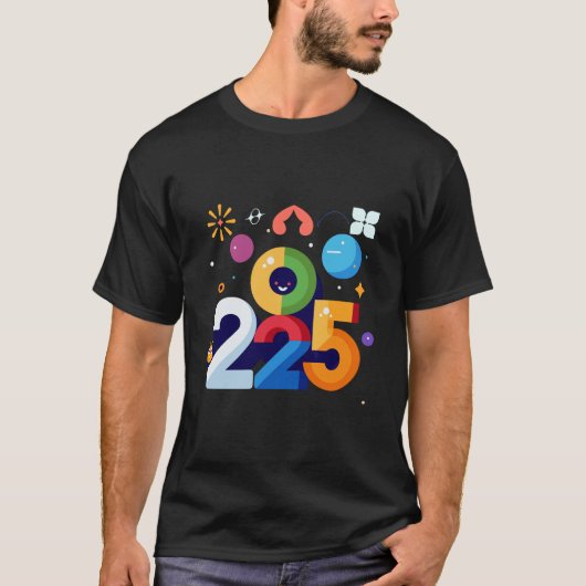 Grappig en grappig grafisch ontwerp 2025 t-shirt (Voorkant)