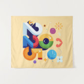 Grappig en grappig grafisch ontwerp 2025 wandkleed (Voorkant (horizontaal))