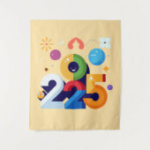 Grappig en grappig grafisch ontwerp 2025 wandkleed (Voorkant)