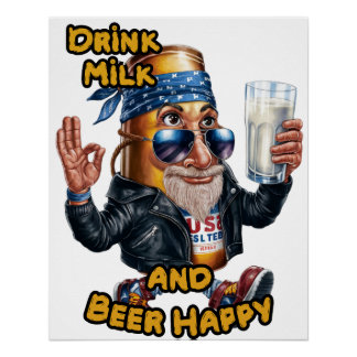 Grappig en kleurige bierblikje op een perfect poster