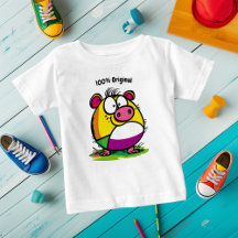  Grappig en Kleurrijk Varken Kinder T-Shirt