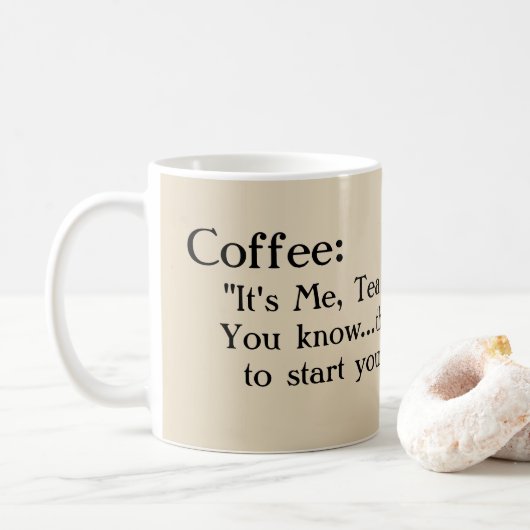 "Grappig en lekkere koffie-mok, voor mijn vriend!" Koffiemok (Met donut)