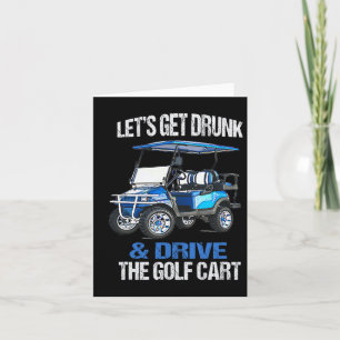 Grappig en leuk golfen Mannen golfkar Kaart